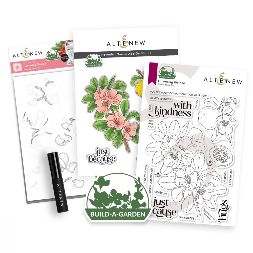 Build-A-Garden: Flowering Quince & Add-on Die Bundle