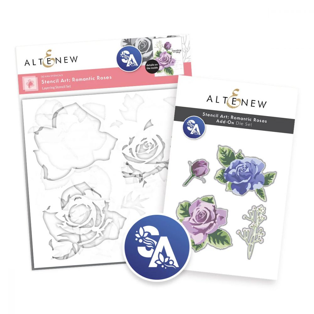 Stencil Art: Romantic Roses & Add-on Die Bundle