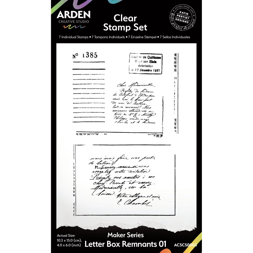 Hidden Creek Clear Stamp Set - Letter Box Remnants 01